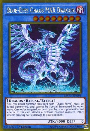 Blue-Eyes Chaos MAX Dragon (MVP1-ENG04) - The Dark Side of Dimensions Movie Pack: Gold Edition 1st Edition