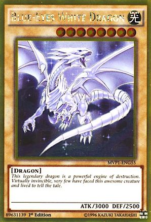 Blue-Eyes White Dragon (MVP1-ENG55) - The Dark Side of Dimensions Movie Pack: Gold Edition 1st Edition