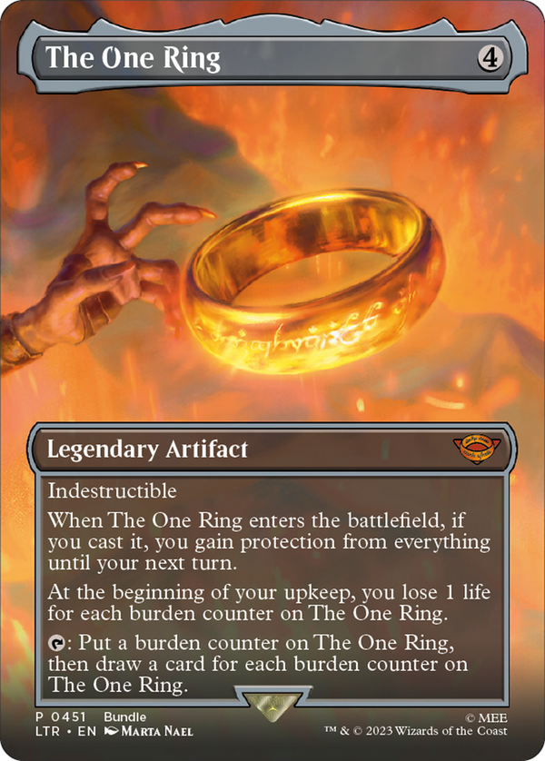 The One Ring (Borderless) (LTR Bundle) (UMP-451) - The Lord of the Rings: Tales of Middle-earth Foil
