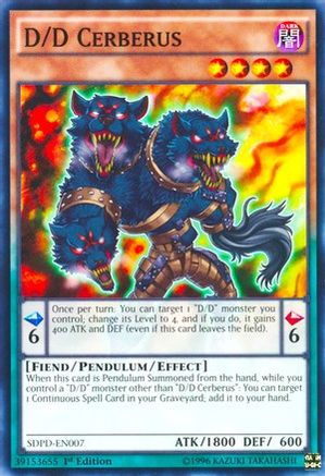 D/D Cerberus (SDPD-EN007) - Structure Deck: Pendulum Domination 1st Edition