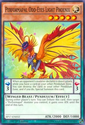 Performapal Odd-Eyes Light Phoenix (Starfoil) (SP17-EN032) - Star Pack - Battle Royal 1st Edition