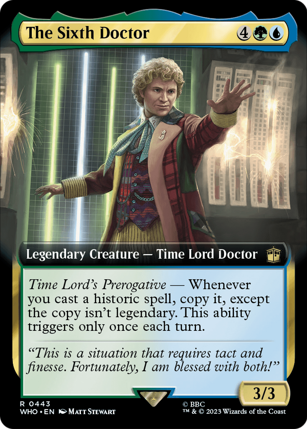 The Sixth Doctor (Extended Art) (WHO-443) - Doctor Who: (Extended Art) Foil