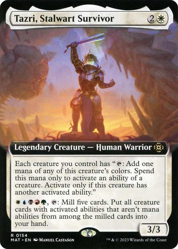 Tazri, Stalwart Survivor (Extended Art) (MAT-154) - March of the Machine: The Aftermath: (Extended Art) Foil