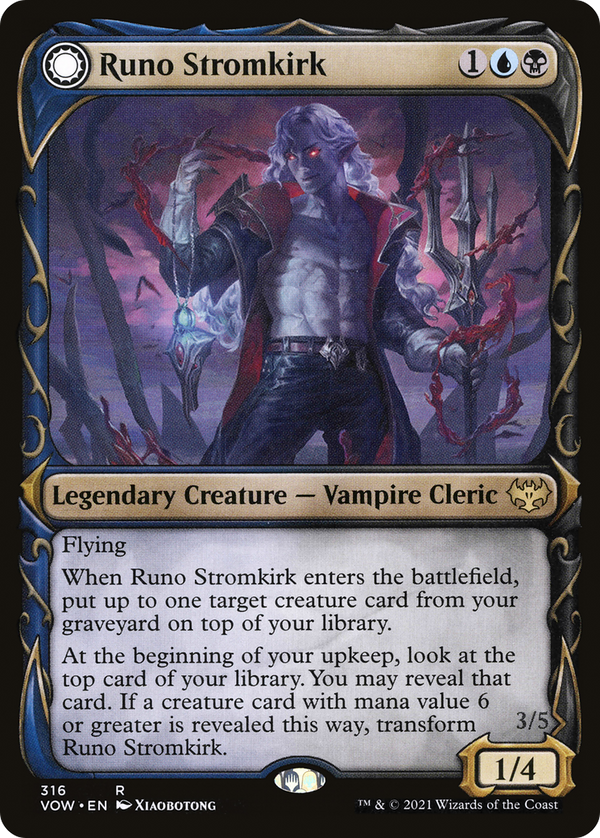 Runo Stromkirk (Showcase) (316) (VOW-316) - Innistrad: Crimson Vow: (Showcase, Double Faced Transform)