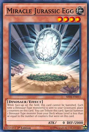 Miracle Jurassic Egg (SR04-EN011) - Structure Deck: Dinosmasher's Fury Unlimited