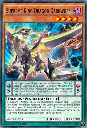Supreme King Dragon Darkwurm (MACR-EN019) - Maximum Crisis 1st Edition