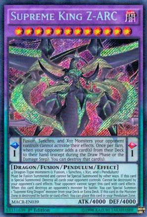 Supreme King Z-ARC (MACR-EN039) - Maximum Crisis 1st Edition