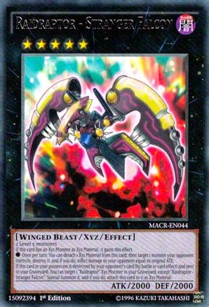 Raidraptor - Stranger Falcon (MACR-EN044) - Maximum Crisis 1st Edition