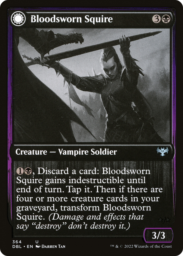 Bloodsworn Squire (DBL-364) - Innistrad: Double Feature: (Double Faced Transform) Foil