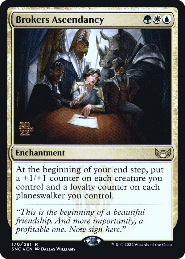 Brokers Ascendancy (PRE-170) - Streets of New Capenna Promos Foil