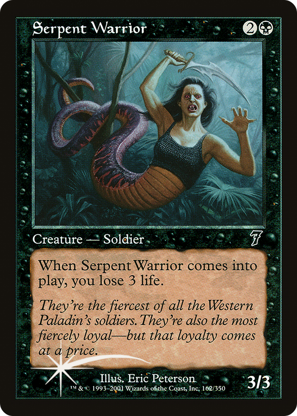 Serpent Warrior (7ED-162★) - 7th Edition Foil