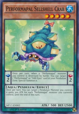 Performapal Sellshell Crab (MP17-EN002) - 2017 Mega-Tins Mega Pack 1st Edition
