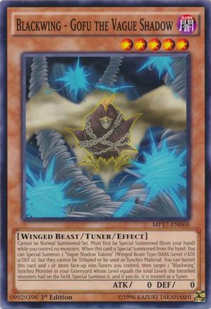 Blackwing - Gofu the Vague Shadow (MP17-EN068) - 2017 Mega-Tins Mega Pack 1st Edition