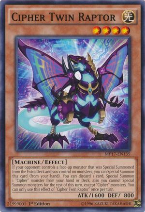 Cipher Twin Raptor (MP17-EN135) - 2017 Mega-Tins Mega Pack 1st Edition