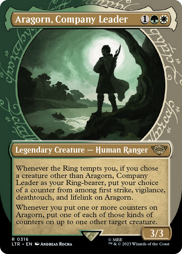 Aragorn, Company Leader (Showcase) (LTR-316) - The Lord of the Rings: Tales of Middle-earth: (Showcase) (Borderless)
