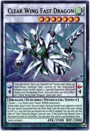 Clear Wing Fast Dragon (YA02-EN001) - Yu-Gi-Oh! ARC-V Promo Cards Limited