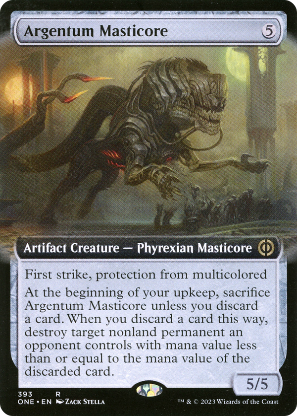 Argentum Masticore (Extended Art) (ONE-393) - Phyrexia: All Will Be One: (Extended Art) Foil