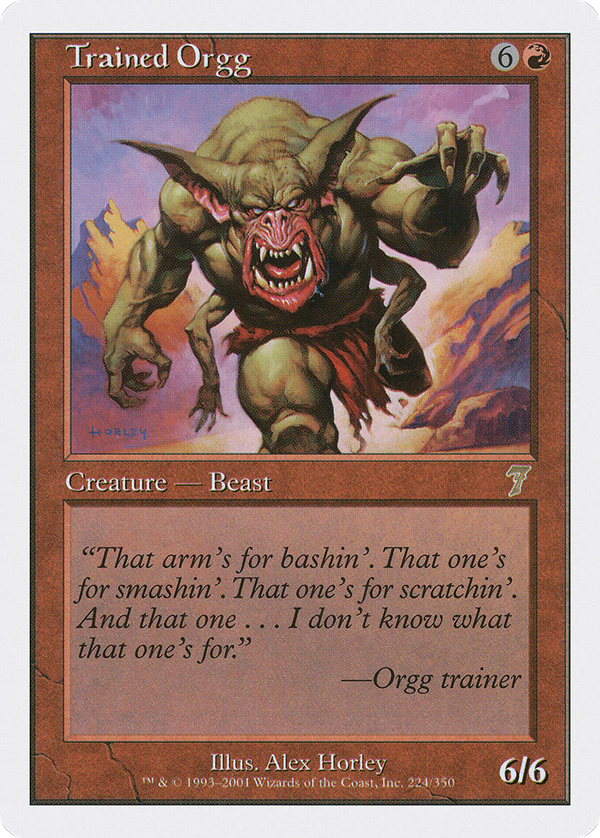 Trained Orgg (7ED-224) - 7th Edition Foil