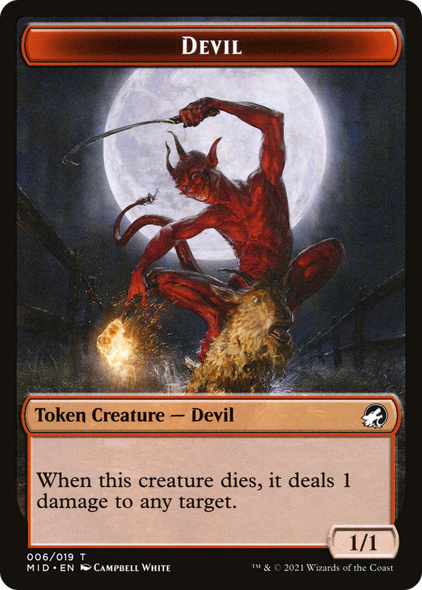 Devil (TMID-006) - Innistrad: Midnight Hunt Tokens