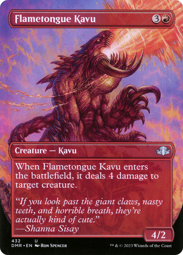 Flametongue Kavu (Borderless) (DMR-432) - Dominaria Remastered Foil