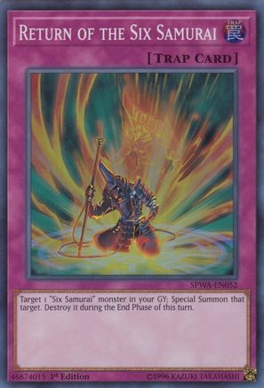 Return of the Six Samurai (SPWA-EN052) - Spirit Warriors 1st Edition