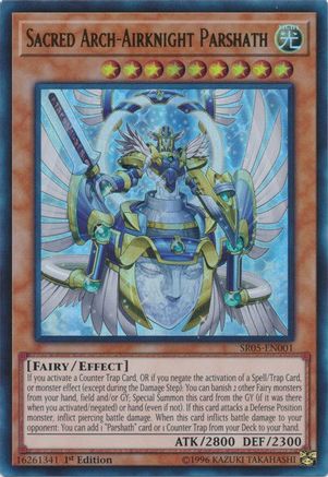 Sacred Arch-Airknight Parshath (SR05-EN001) - Structure Deck: Wave of Light 1st Edition