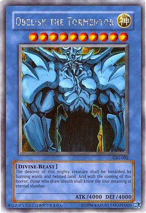 Obelisk the Tormentor (Secret Rare) (GBI-002) - Yu-Gi-Oh! Duel Monsters International: Worldwide Edition Unlimited