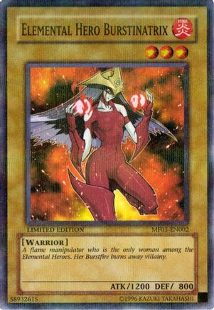 Elemental HERO Burstinatrix (MF03-EN002) - Mattel Action Figure Promos: Series 3 Limited