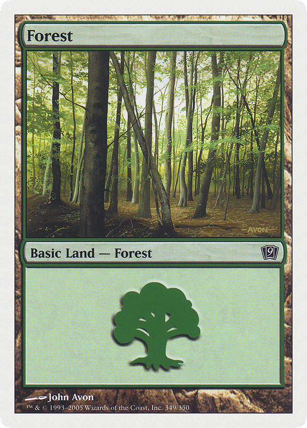 Forest (349) (9ED-349) - 9th Edition Foil