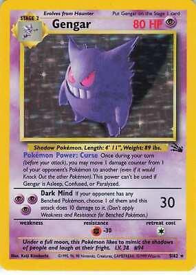 Gengar (5) (5) 005  - Unlimited Holofoil Fossil - Holo Rare