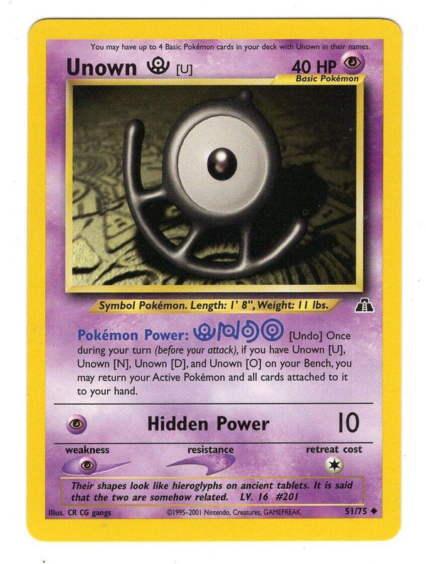 Unown [U] 051  - Unlimited Neo Discovery - Uncommon