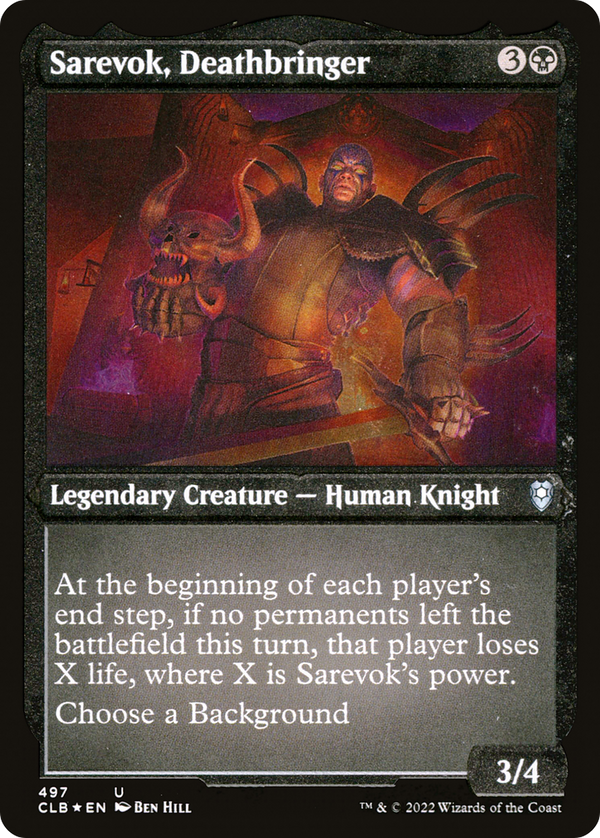 Sarevok, Deathbringer (CLB-497) - Commander Legends: Battle for Baldur's Gate Foil