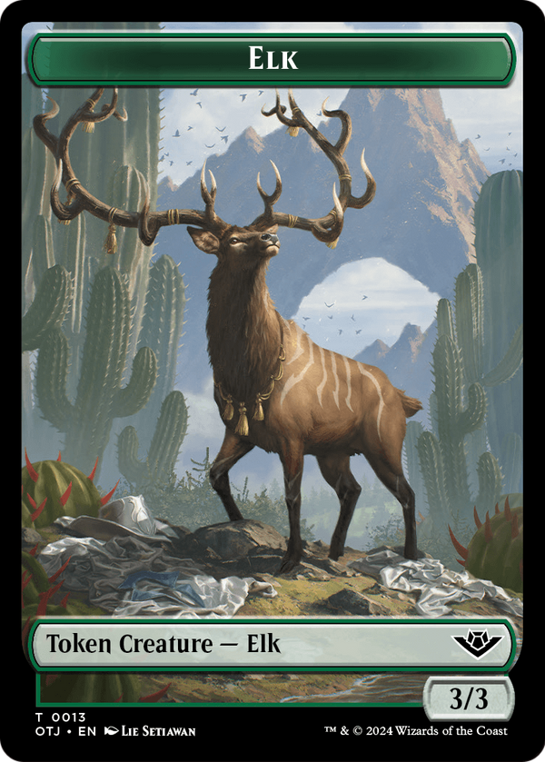 Elk (TOTJ-013) - Outlaws of Thunder Junction Tokens Foil