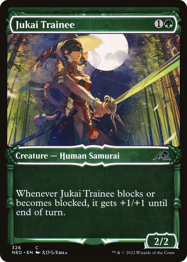 Jukai Trainee (Showcase) (NEO-326) - Kamigawa: Neon Dynasty: (Showcase) Foil