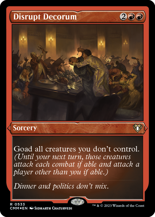 Disrupt Decorum (Foil Etched) (CMM-533) - Commander Masters Foil