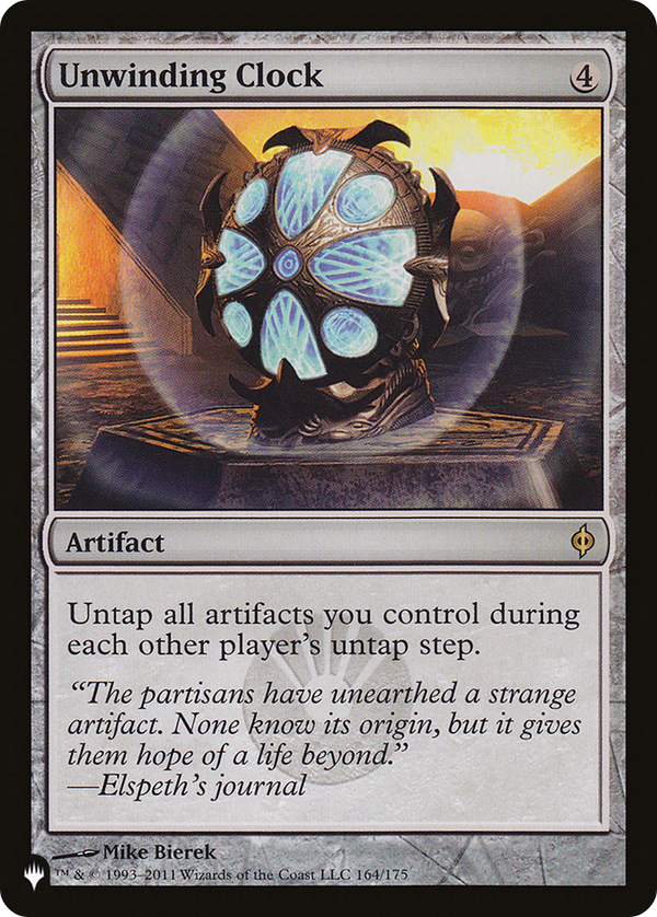 Unwinding Clock (LIST-NPH-164) - The List