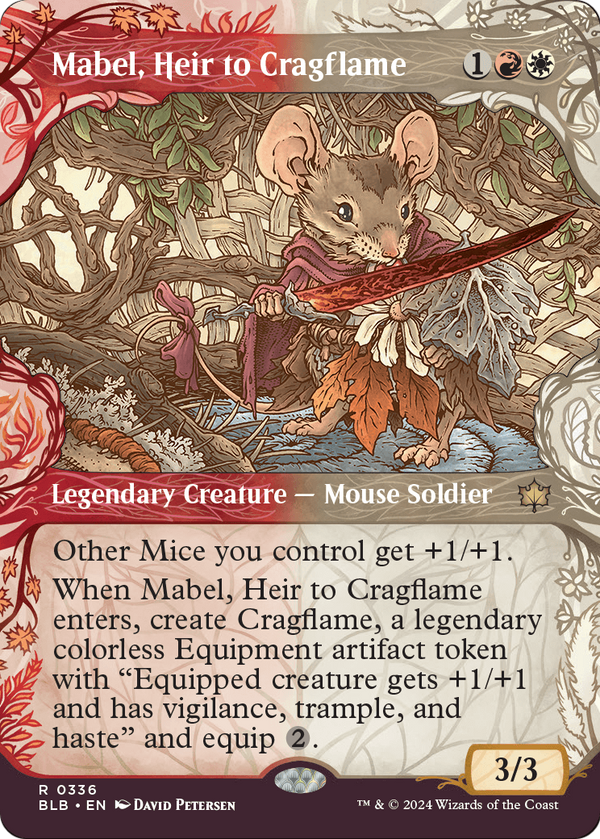 Mabel, Heir to Cragflame (Showcase) (BLB-336) - Bloomburrow: (Showcase) (Borderless)
