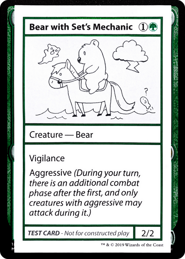 Bear with Set's Mechanic (No PW Symbol) (CMB1-) - Mystery Booster Playtest Cards 2021