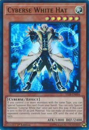Cyberse White Hat (YS18-EN004) - Starter Deck: Codebreaker 1st Edition