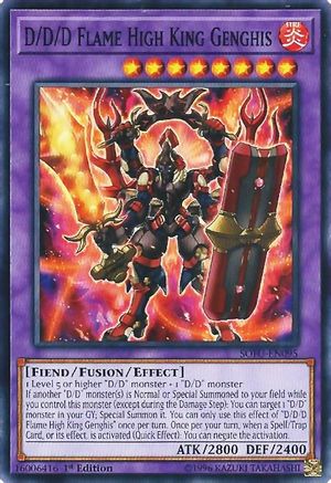 D/D/D Flame High King Genghis (SOFU-EN095) - Soul Fusion 1st Edition