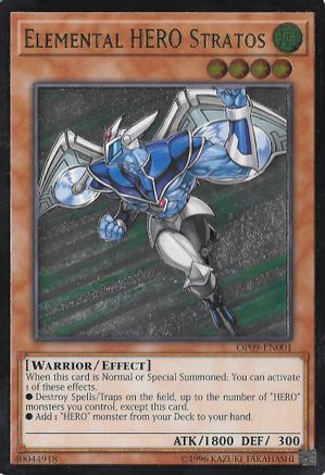 Elemental HERO Stratos (UTR) (OP09-EN001) - OTS Tournament Pack 9 Unlimited