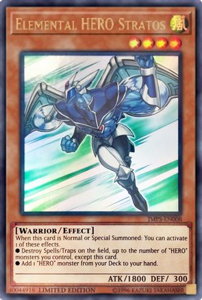 Elemental HERO Stratos (JMPS-EN008) - Shonen Jump Magazine Promos Limited