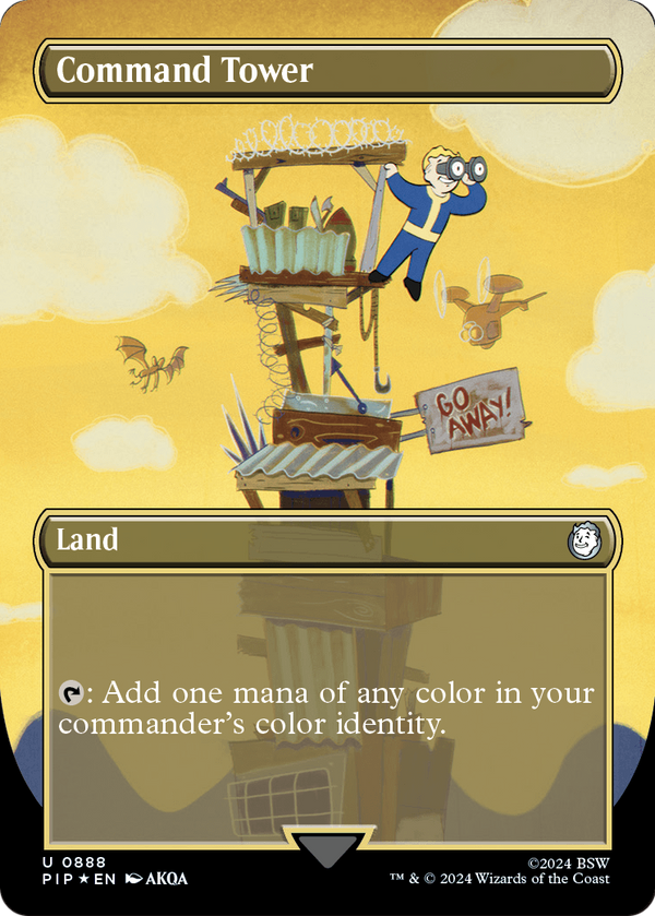 Command Tower (Borderless) (Surge Foil) (PIP-888) - Fallout Foil