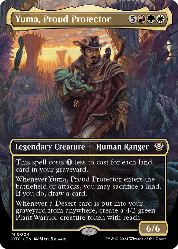 Yuma, Proud Protector (Borderless) (OTC-004) - Outlaws of Thunder Junction Commander Foil