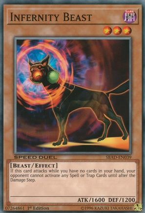Infernity Beast (SBAD-EN039) - Speed Duel: Attack from the Deep 1st Edition