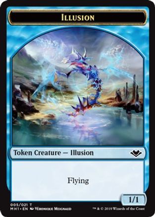 Illusion // Emblem - Serra the Benevolent Double-Sided Token (MH1-5 // 20) - Modern Horizons