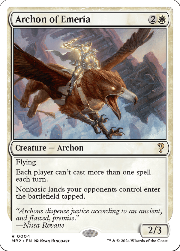 Archon of Emeria (White Border) (MB2-004) - Mystery Booster 2