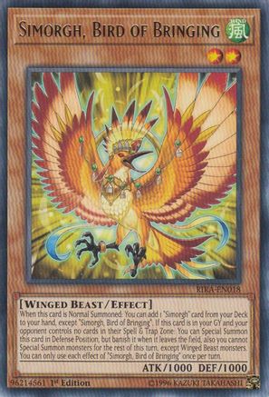 Simorgh, Bird of Bringing (RIRA-EN018) - Rising Rampage 1st Edition