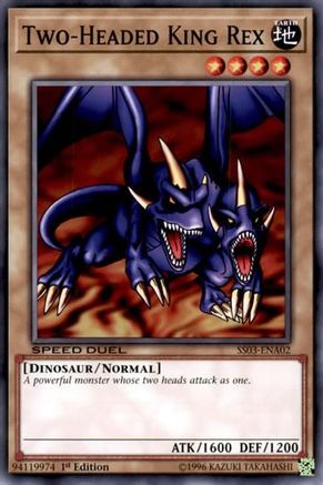 Two-Headed King Rex (SS03-ENA02) - Speed Duel Decks: Ultimate Predators 1st Edition