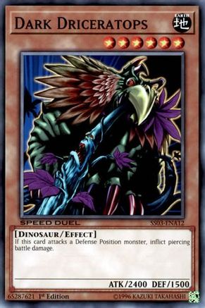 Dark Driceratops (SS03-ENA12) - Speed Duel Decks: Ultimate Predators 1st Edition